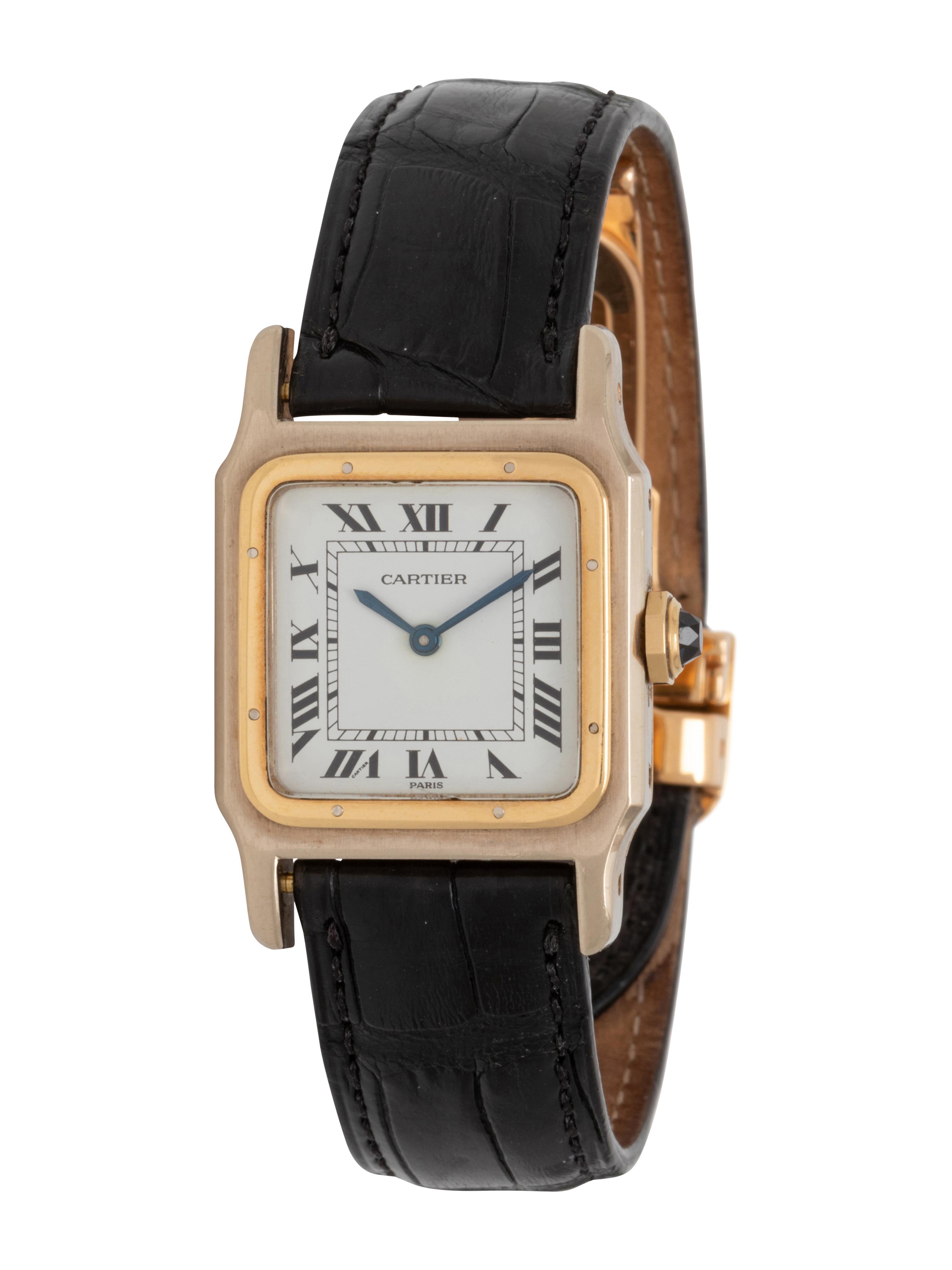 CARTIER, 18K BICOLOR GOLD 'SANTOS' WATCH