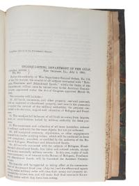 [CIVIL WAR]. Bound volume of General Orders and Circulars issued by the Department of the Gulf including orders related to Colored Troops, Freedmen, and Lincoln's Assassination, 1865.