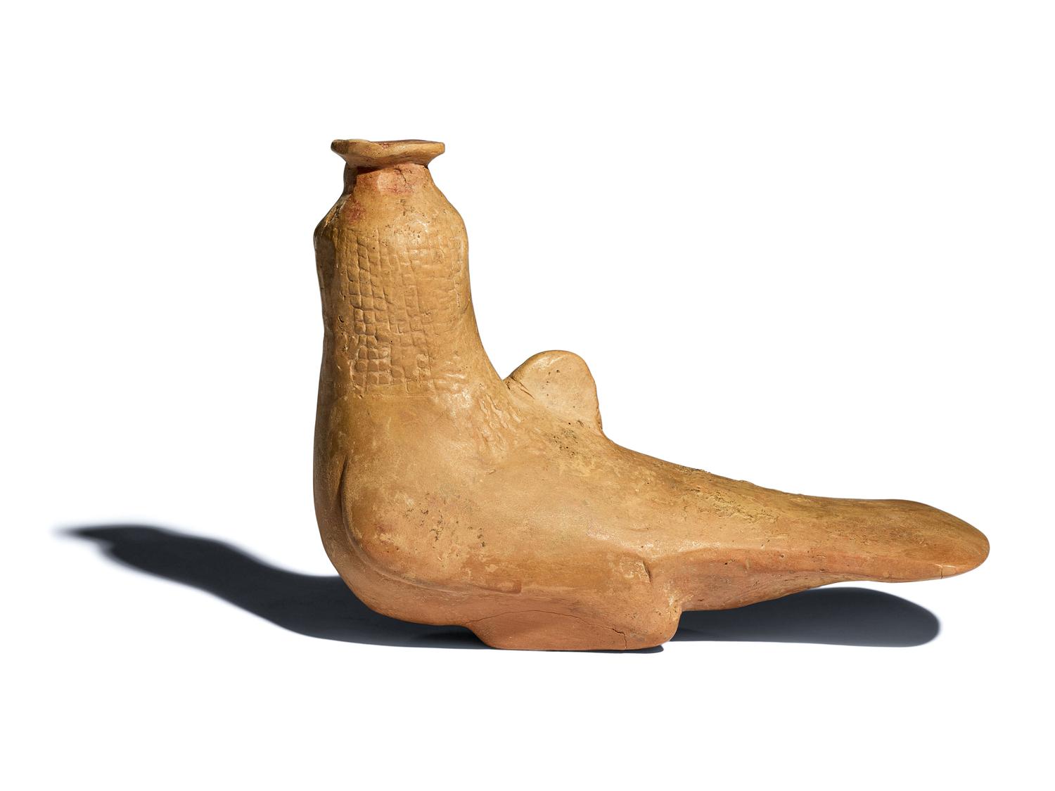 A Rhodian Terracotta Askos in the Form of a Siren