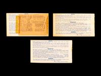 A Group of Three 1972 World Series Oakland Athletics vs. Cincinnati Reds Game 6 Ticket Stubs,