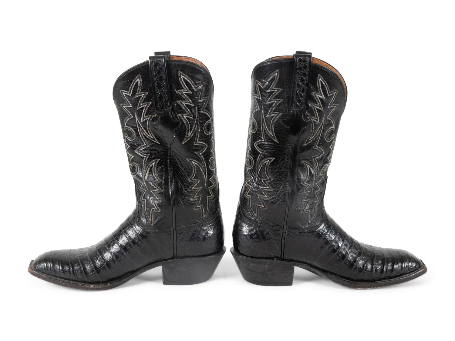 Lucchese Black Alligator Boots