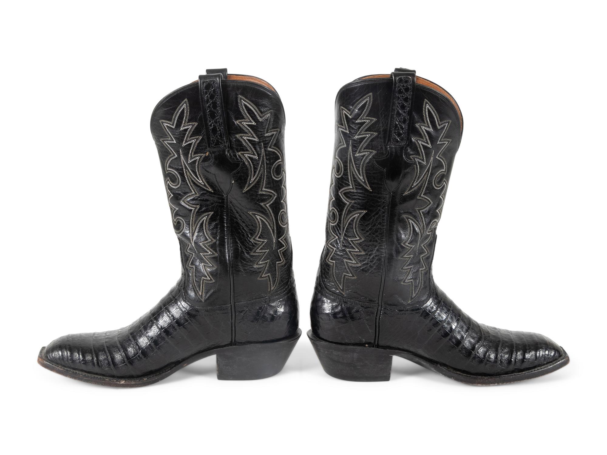 Lucchese Black Alligator Boots