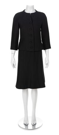 Returned to Owner Christian Dior Black Jacket and Skirt, 1950s No size label