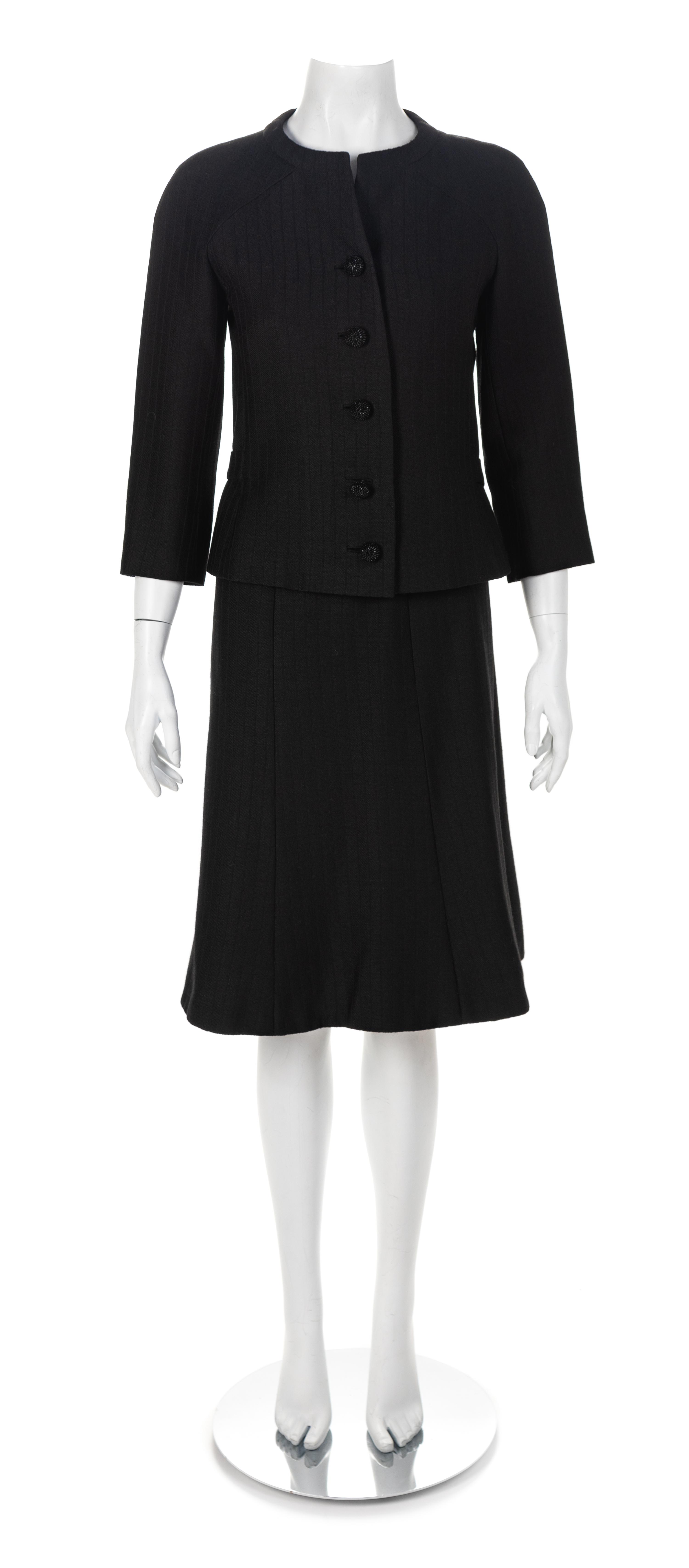 Returned to Owner Christian Dior Black Jacket and Skirt, 1950s No size label