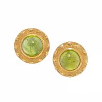 Katy Briscoe, Peridot and Yellow Gold Earrings