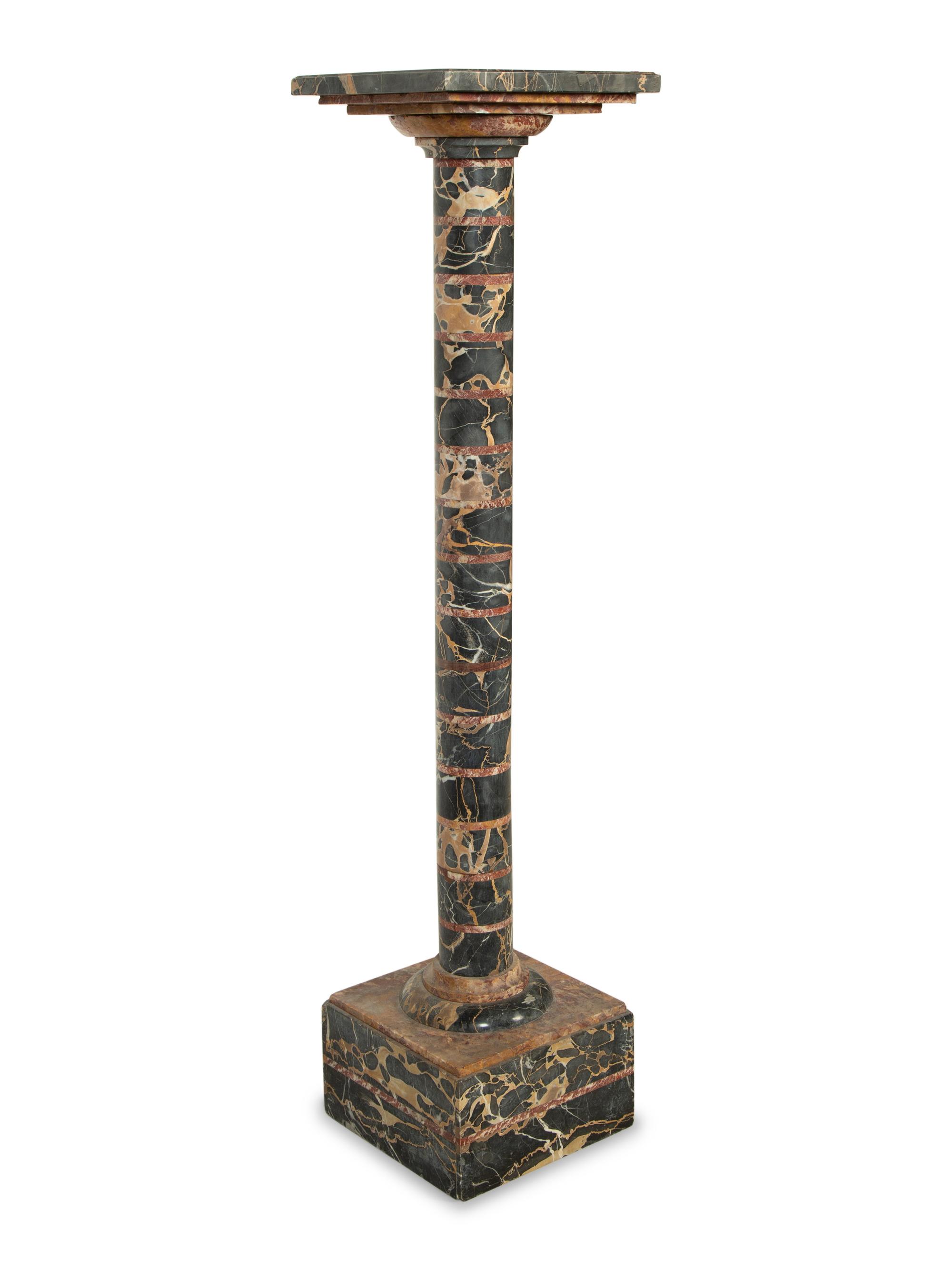 A Continental Bi-Color Marble Pedestal