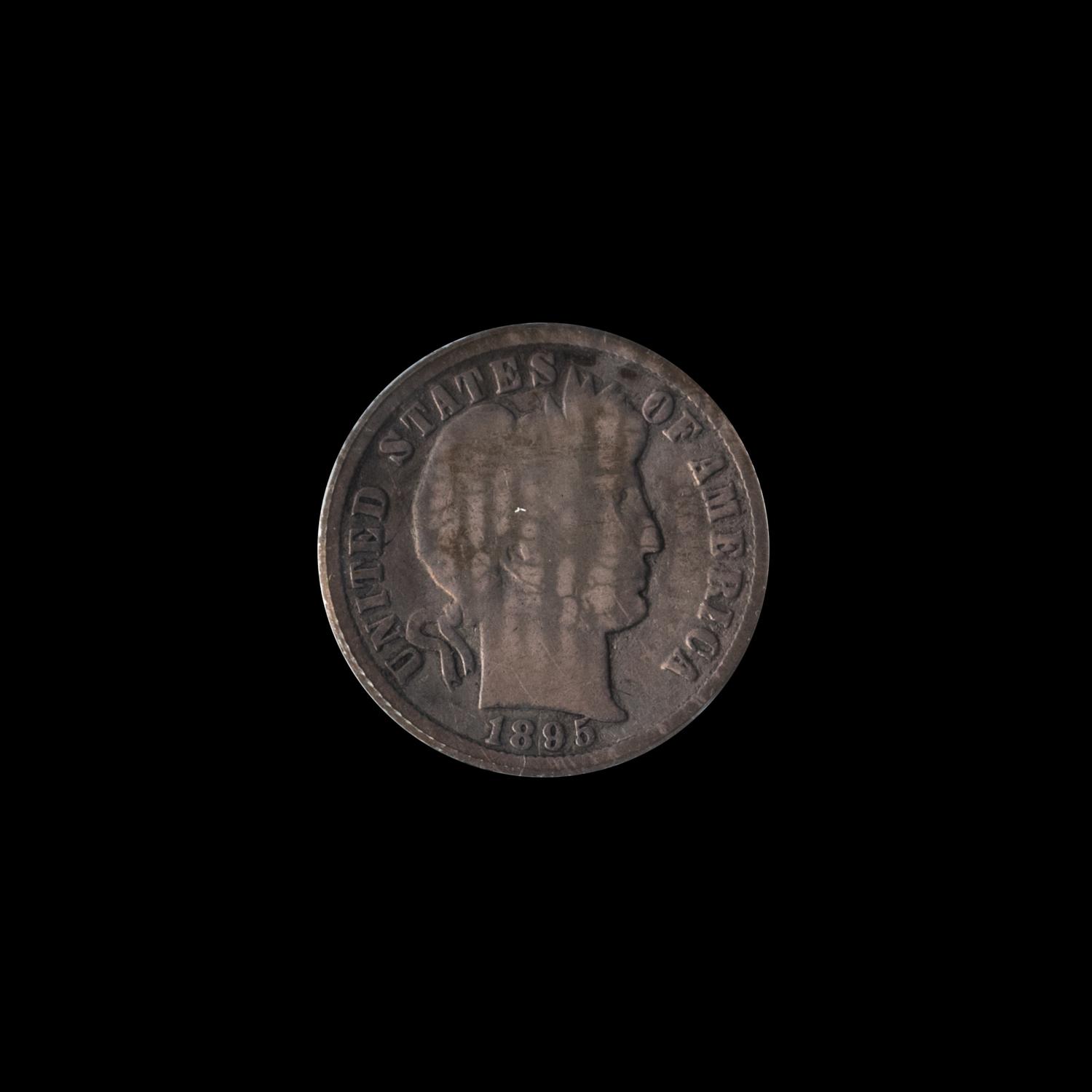 A United States 1895-O Barber 10c Coin