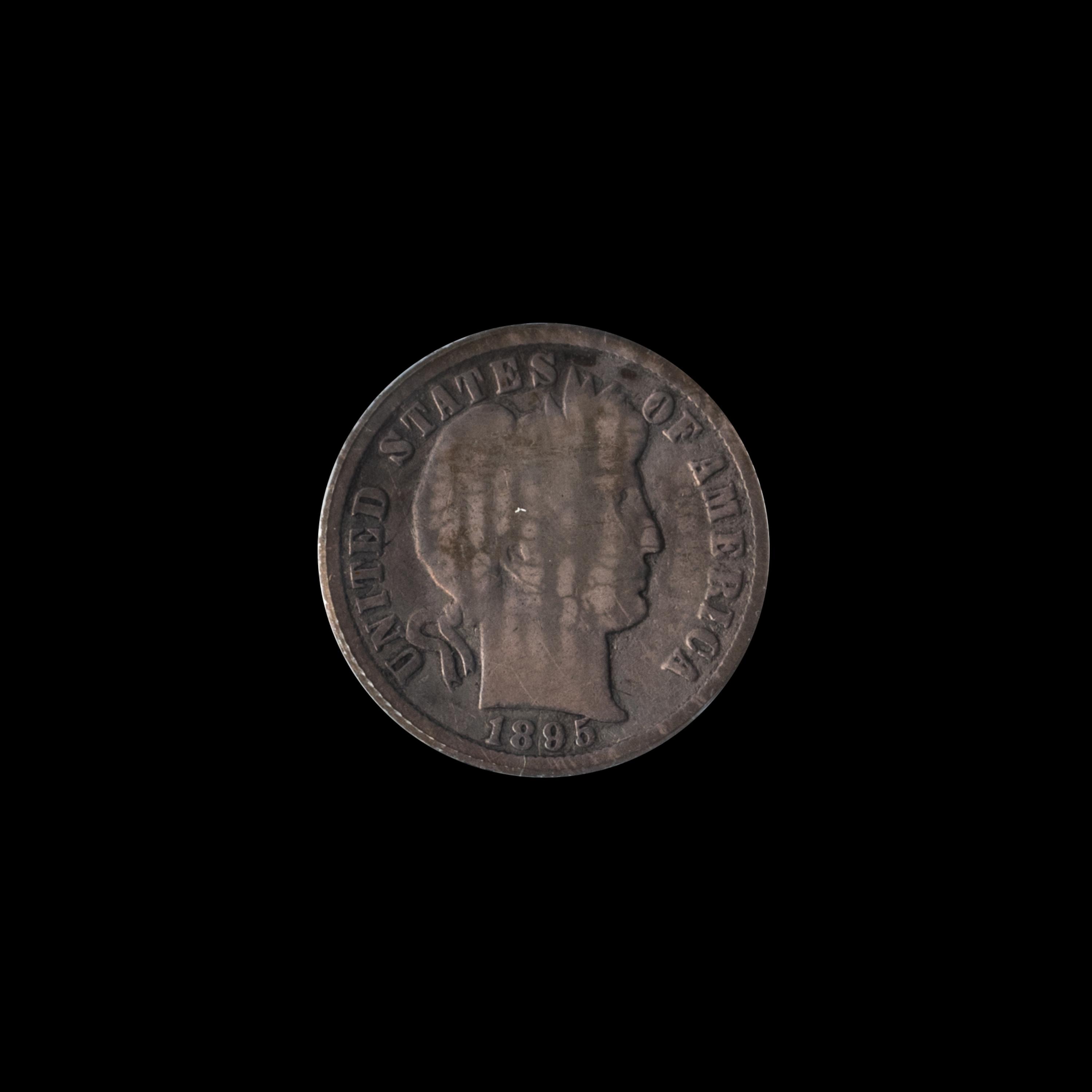 A United States 1895-O Barber 10c Coin