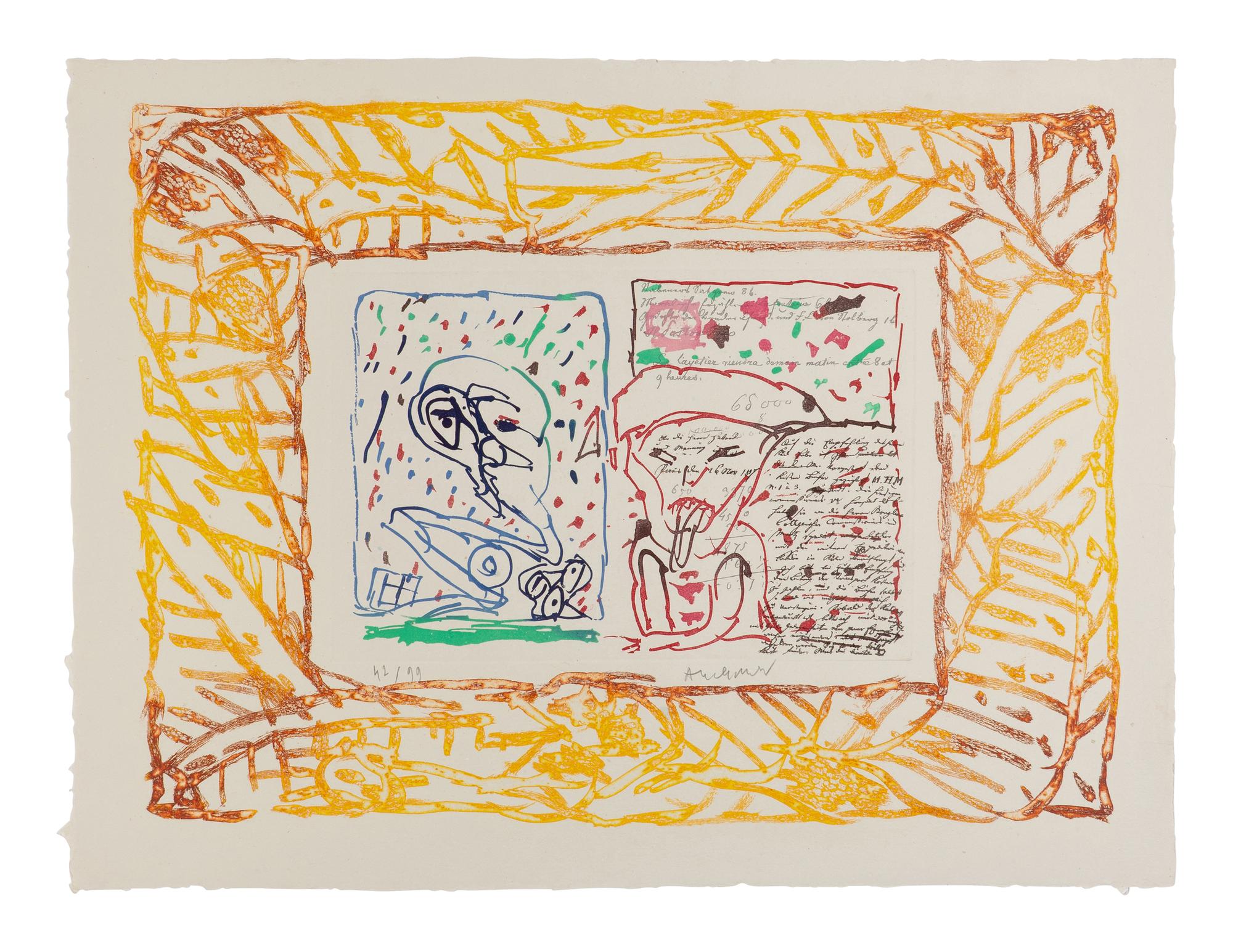 Tardieu, Dame Taride, Taches d'exclamation, Quatre arrondissements, and Le Layetier (5 works), ca. 1982-1990