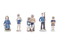 A Collection of Five Royal Copenhagen Porcelain Figures