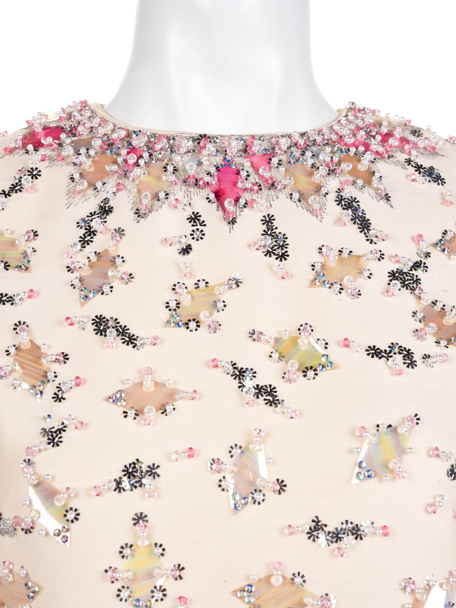 Malcolm Starr Embellished Silk Dress, 1960s