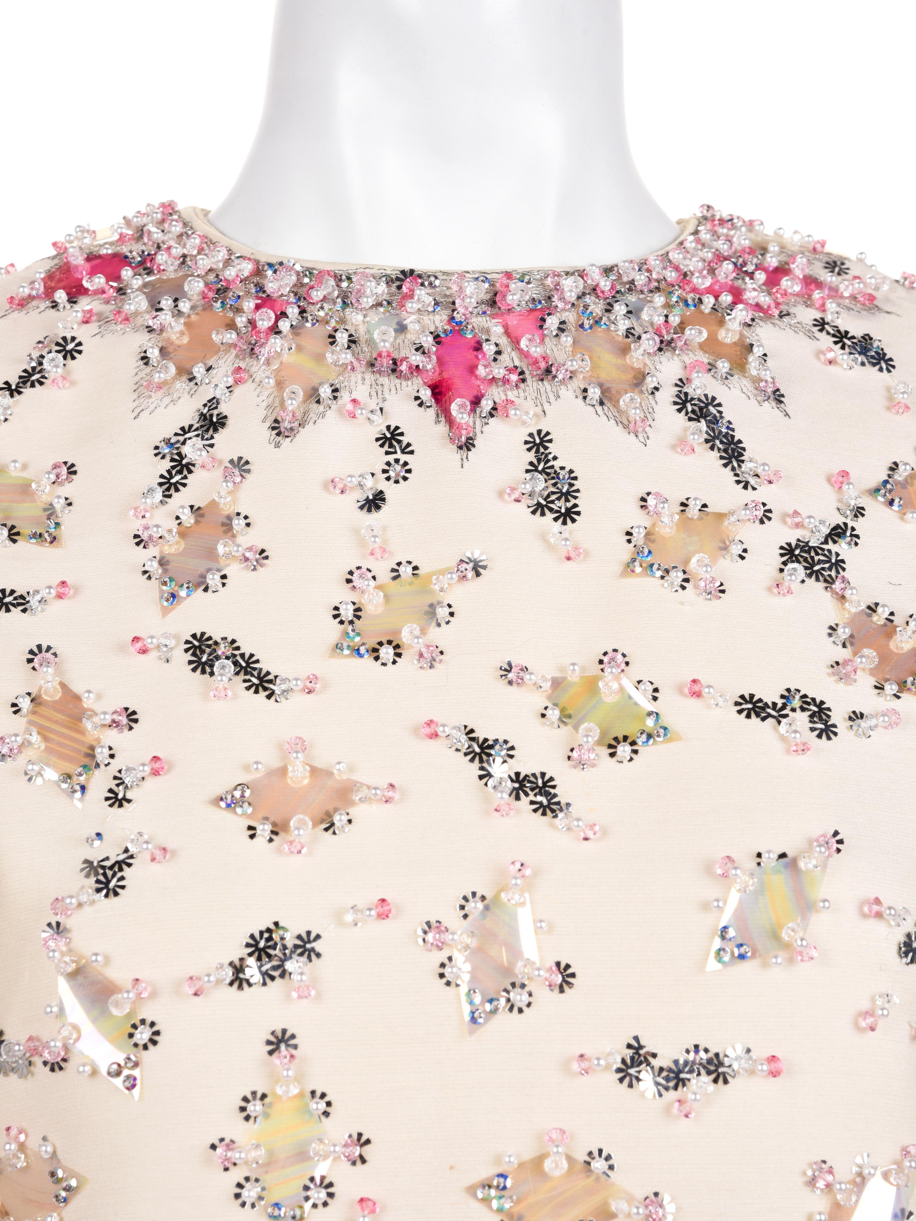 Malcolm Starr Embellished Silk Dress, 1960s