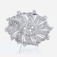 14K White Gold and Diamond Pendant