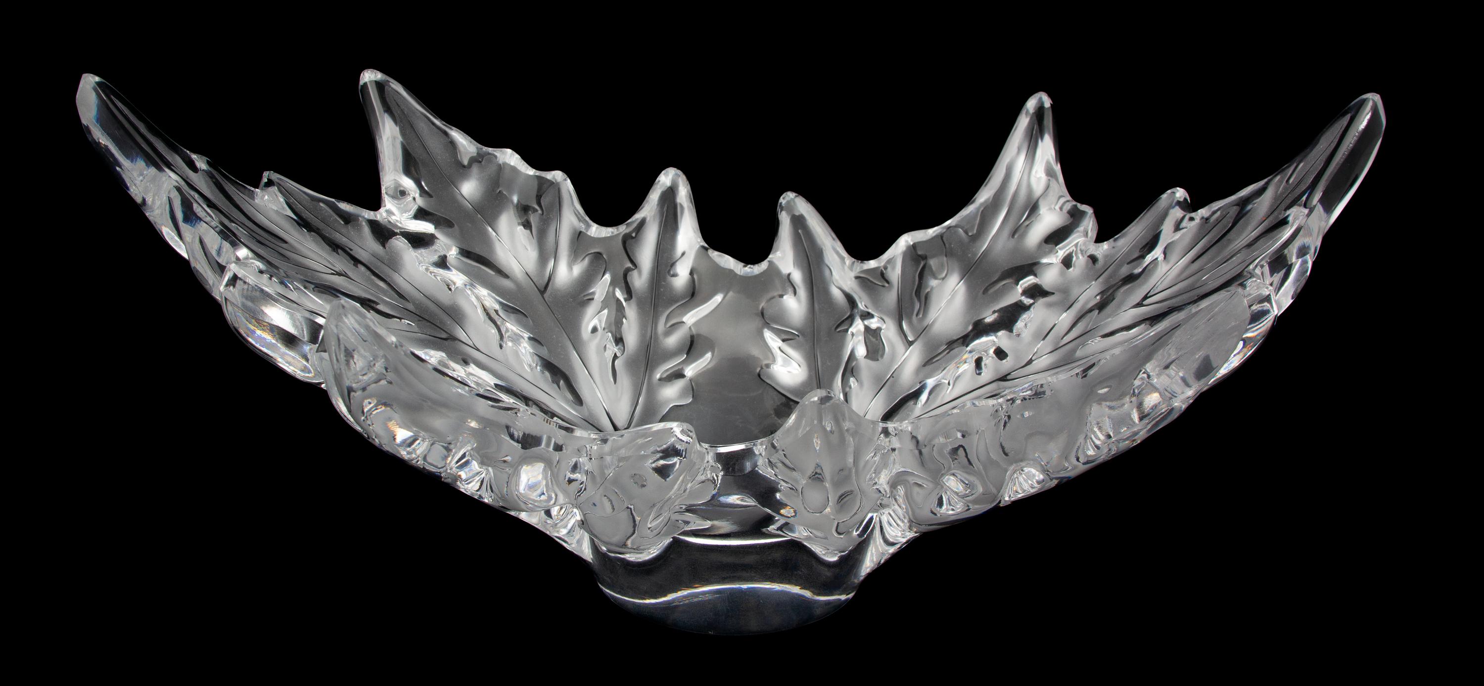 A Lalique Molded and Frosted Glass Champs Elysees Bowl Height 7 1/2 x width 17 3/4 inches. — 20TH CENTURY