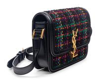 SAINT LAURENT, TWEED SOLFERINO BAG