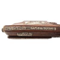 Contemporary Cheekstock Flintlock Rifle with Diana Motifs by John B. Derrick (American, b.1936)