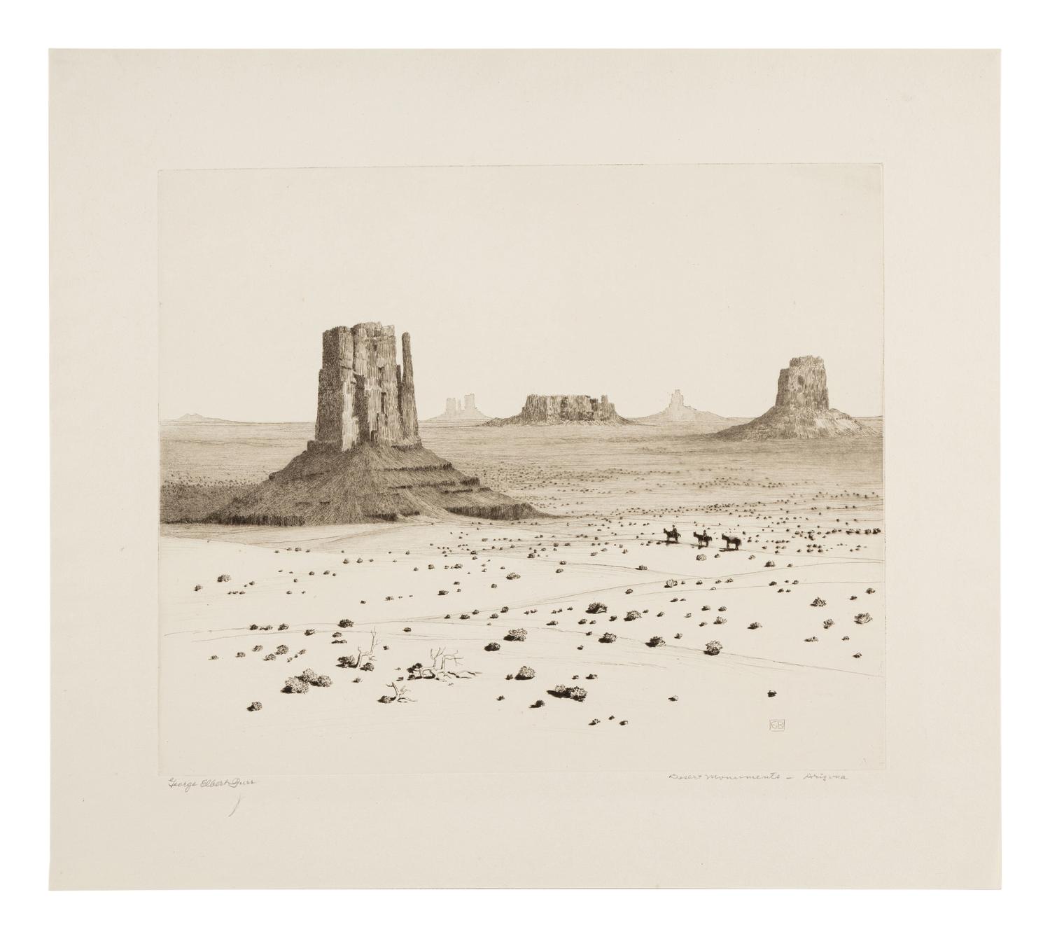 Two Works: Cloud Shadows, Apache Trail, Ariz. and Desert Monument - Arizona