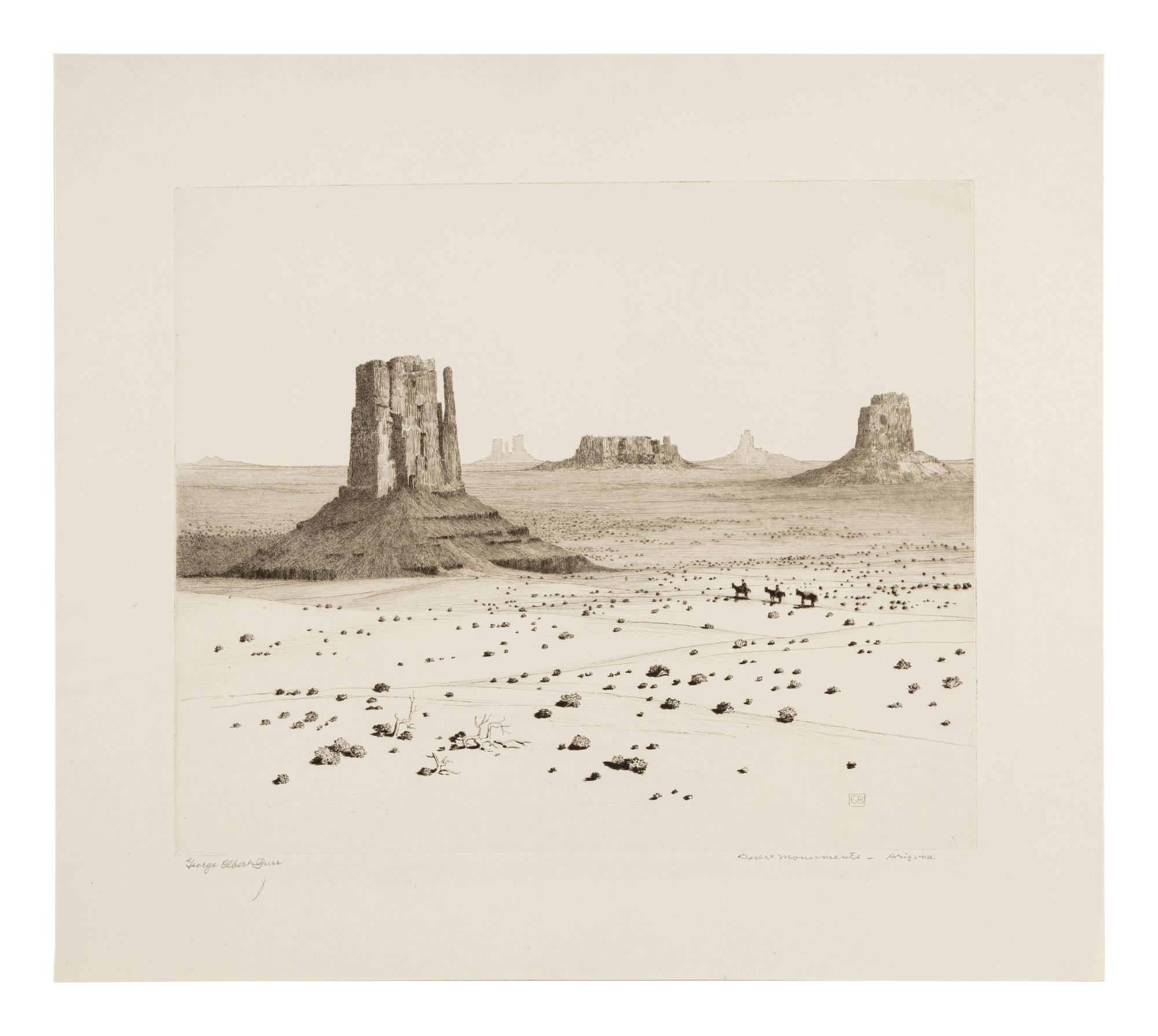Two Works: Cloud Shadows, Apache Trail, Ariz. and Desert Monument - Arizona