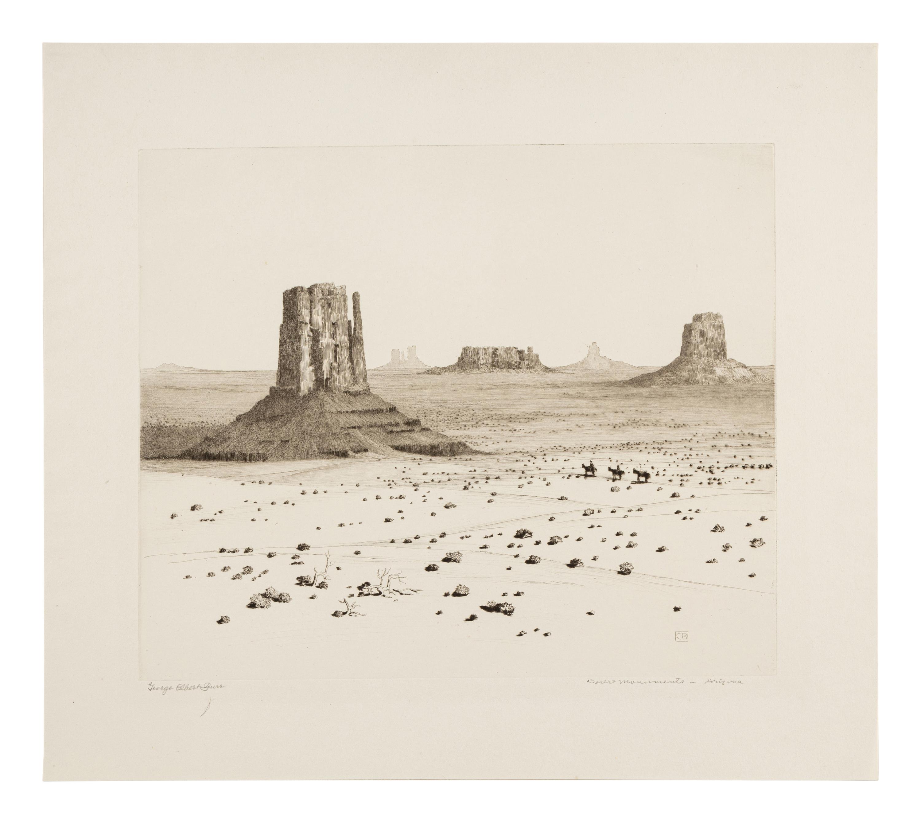 Two Works: Cloud Shadows, Apache Trail, Ariz. and Desert Monument - Arizona