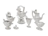An American Silver Six-Piece Tea and Coffee Service