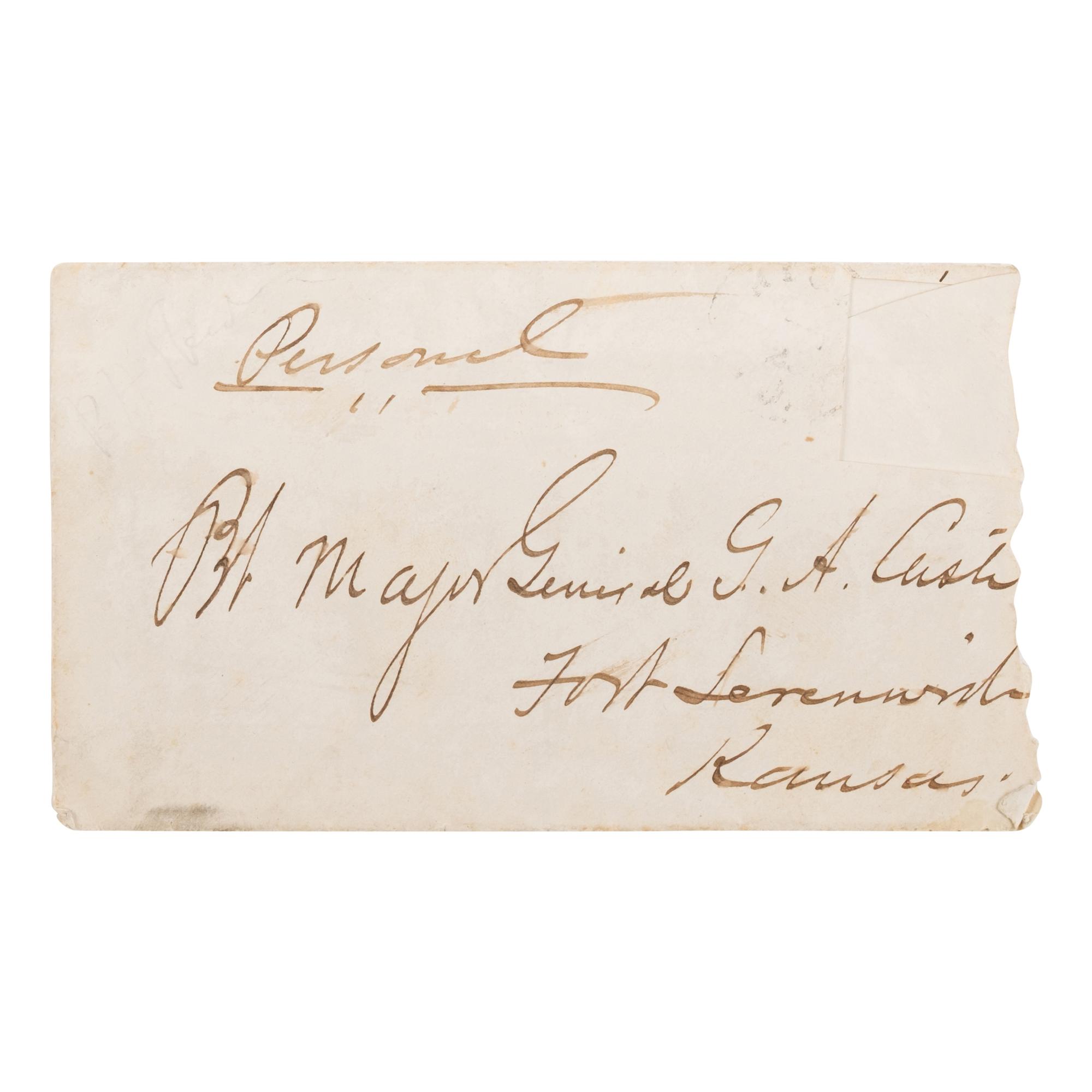 [Custer, George Armstrong, Gen. (1839-1876)]. A pair of letters from Generals Sheridan and Sherman to Custer, regarding his attempt to secure a transfer to West Point, comprising: