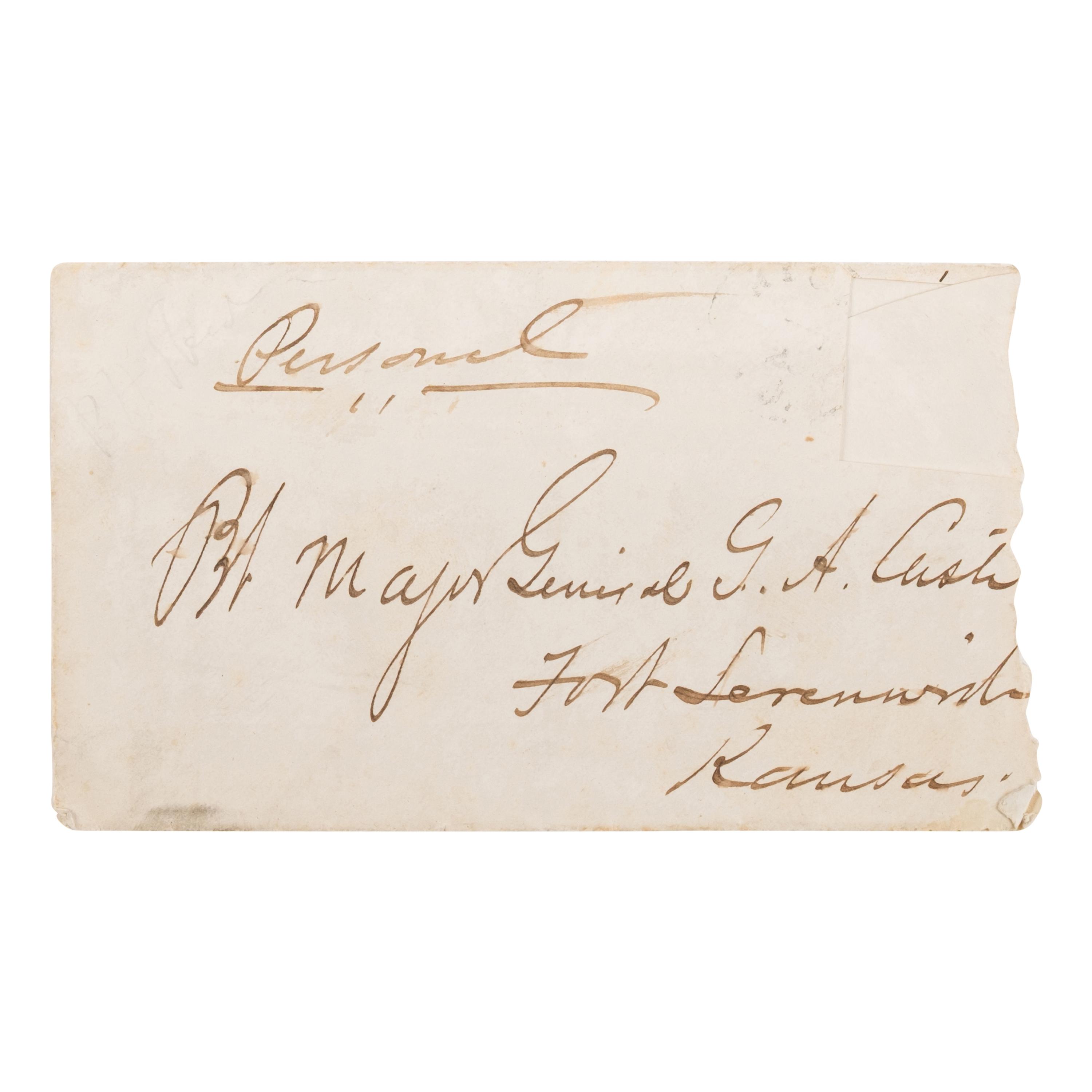 [Custer, George Armstrong, Gen. (1839-1876)]. A pair of letters from Generals Sheridan and Sherman to Custer, regarding his attempt to secure a transfer to West Point, comprising: