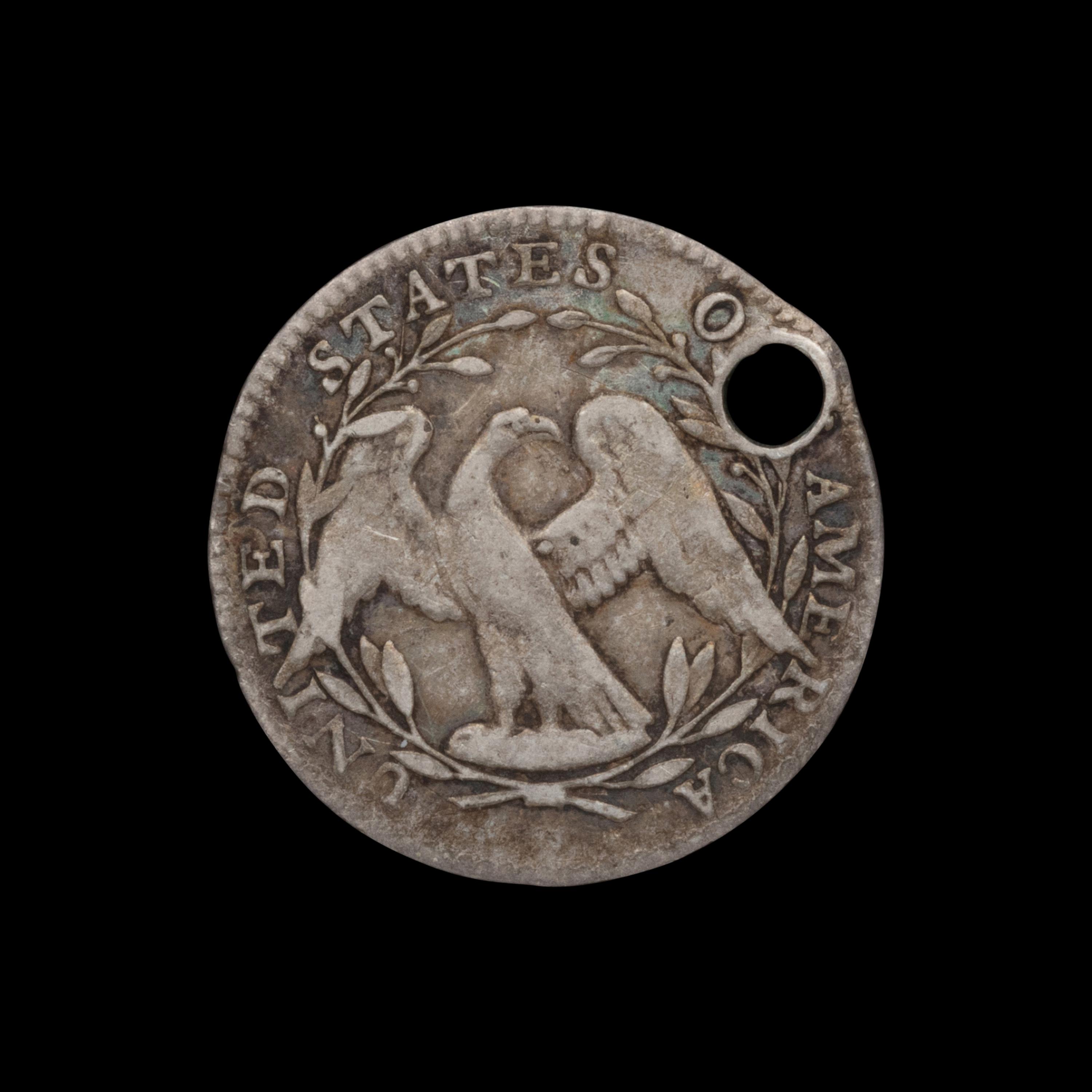 A 1795 Flowing Hair H10c Coin (drilled)