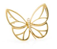 An 18 Karat Yellow Gold and Diamond Butterfly Brooch, Van Cleef & Arpels, 10.90 dwts.