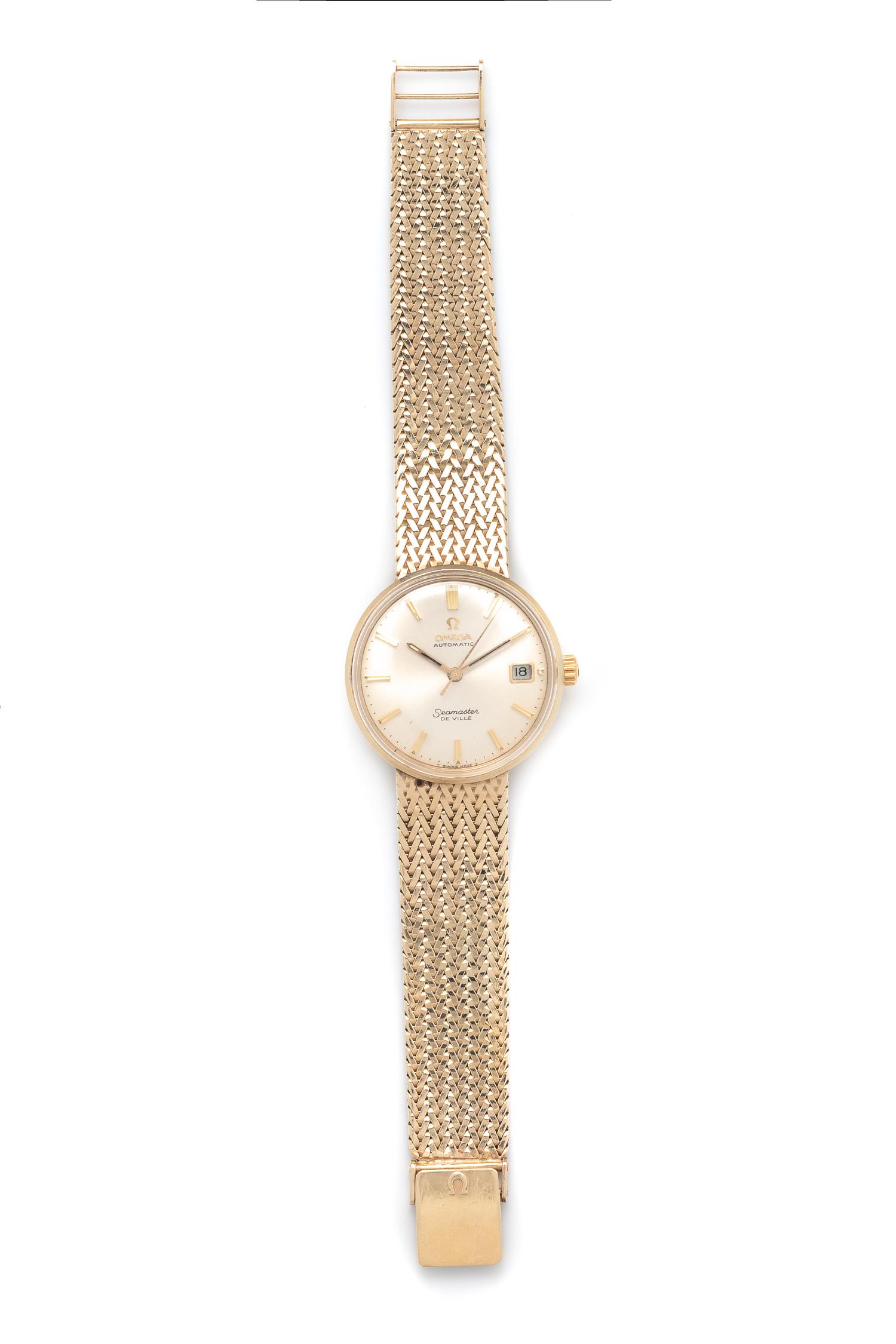 OMEGA, YELLOW GOLD 'SEAMASTER DE VILLE' WRISTWATCH