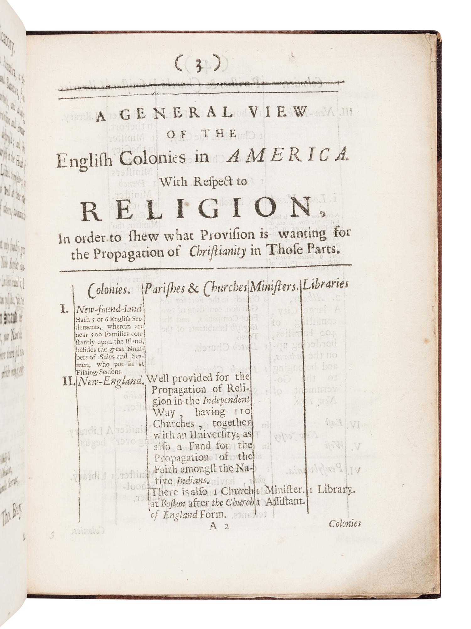 BRAY, Thomas (1658-1730). Apostolick charity, its nature and excellence consider’d. In a discourse upon Dan. 12. 3. preached at St. Paul’s, at the ordination of some Protestant missionaries to be sent into the plantations . London: E. Holt for William Hawes, 1700.