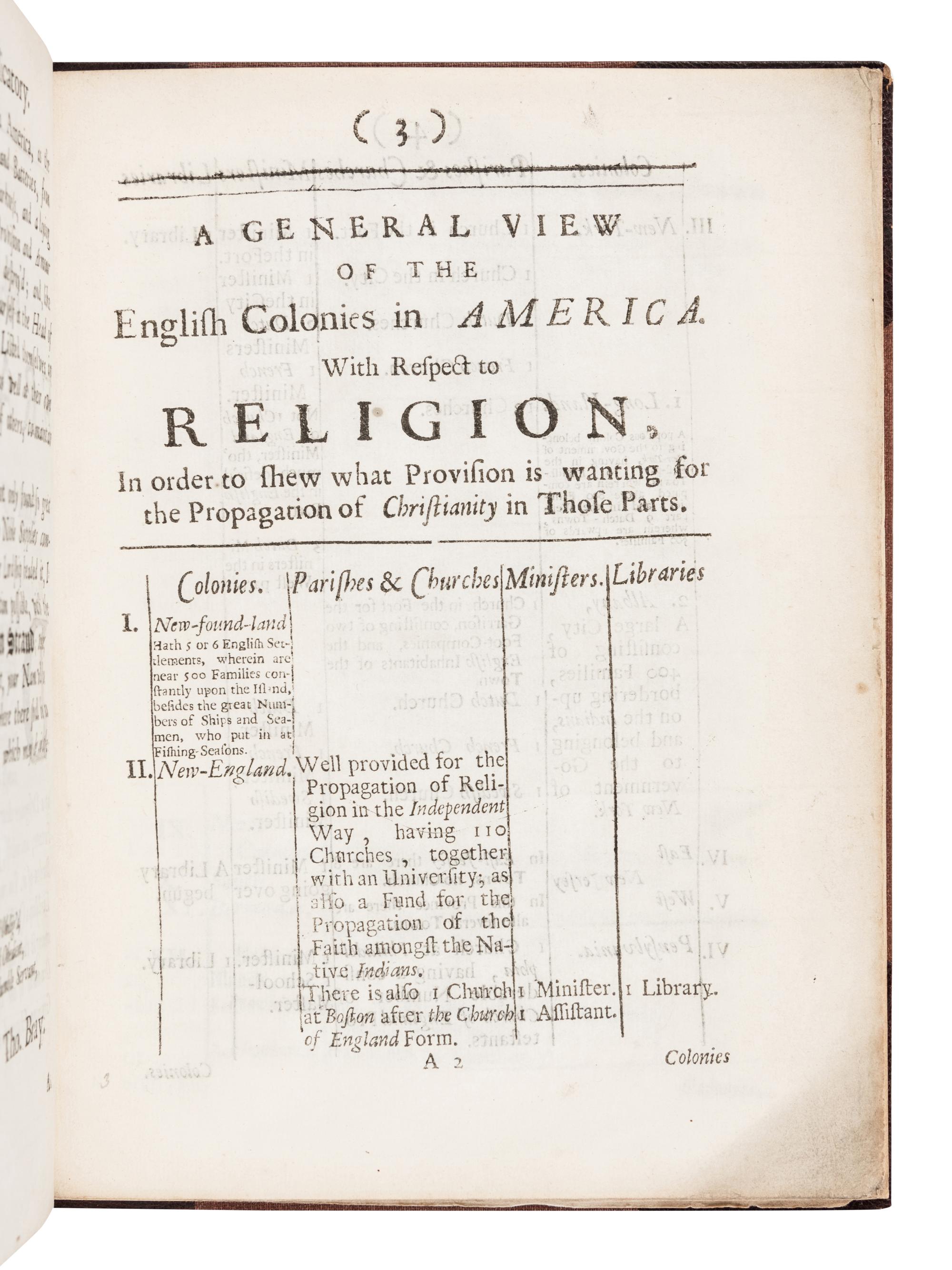 BRAY, Thomas (1658-1730). Apostolick charity, its nature and excellence consider’d. In a discourse upon Dan. 12. 3. preached at St. Paul’s, at the ordination of some Protestant missionaries to be sent into the plantations . London: E. Holt for William Hawes, 1700.