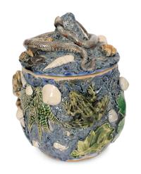 A Collection of Five Jose Alvas Cunha Palissy Majolica Articles