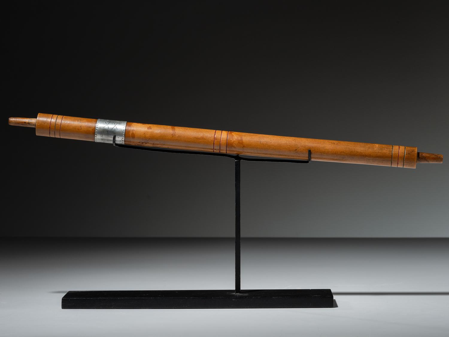 Eastern Plains Pipe Stem, with German Silver Decorations