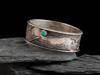 Silver and Turquoise Bangle Bracelet