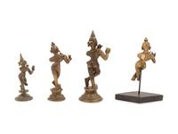 Four Indian Bronze Figures of Musicians