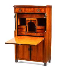 A Nothern European Parcel Ebonized Fall-Front Secretary