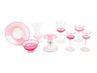 A Steuben Stemware Service 20TH CENTURY each decorated with…