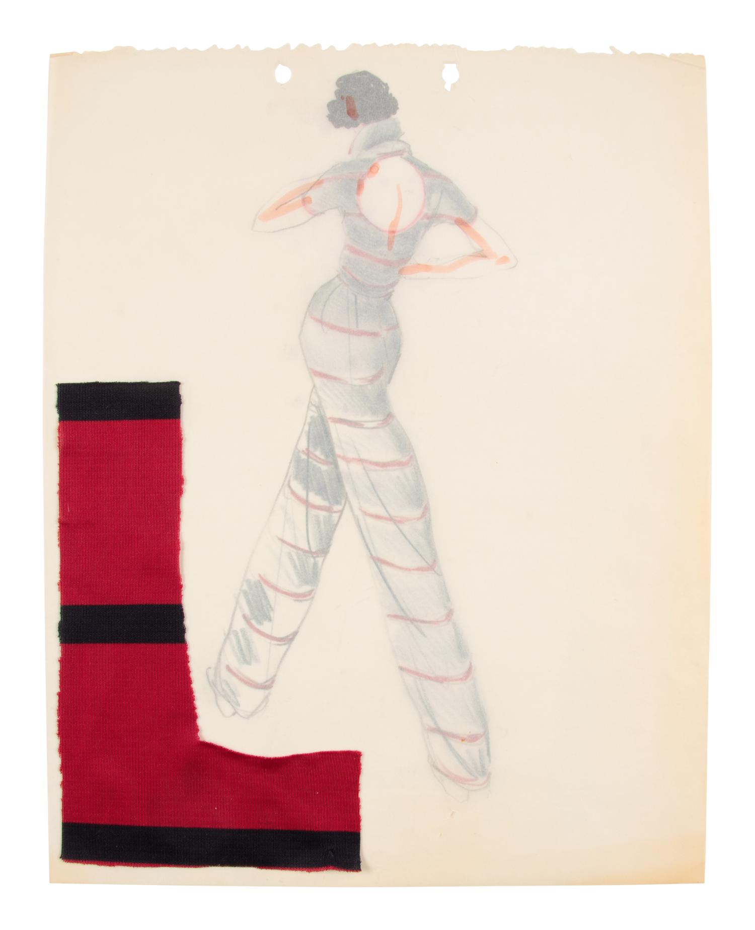 Group of Nine Geoffrey Beene Fashion Sketches , by Jesper Nyeboe