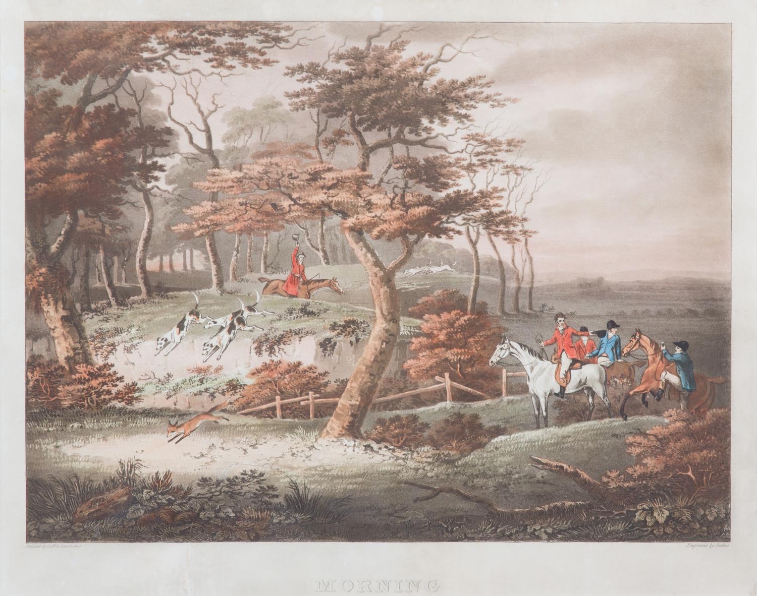 Dean WOLSTENHOLME, after - J.H. CLARKE, engraver Image 11 x 15 inches. Framed 21 x 24 inches. — Morning - Noon - Afternoon - Night
