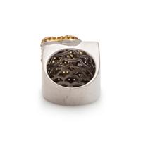 DIAMOND AND YELLOW SAPPHIRE RING