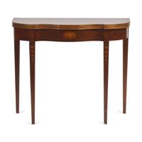 A Federal Style Eagle-Inlaid Mahogany Game Table