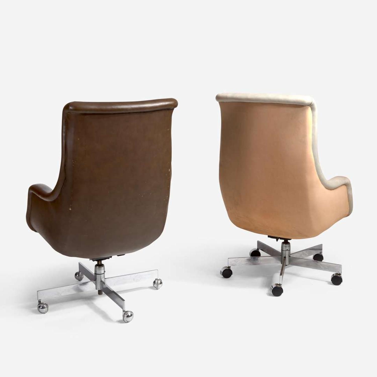 Vladimir Kagan (American, 1927-2016) Two Crescent Executive Chairs, Vladimir Kagan Designs, Inc., USA, circa 1974