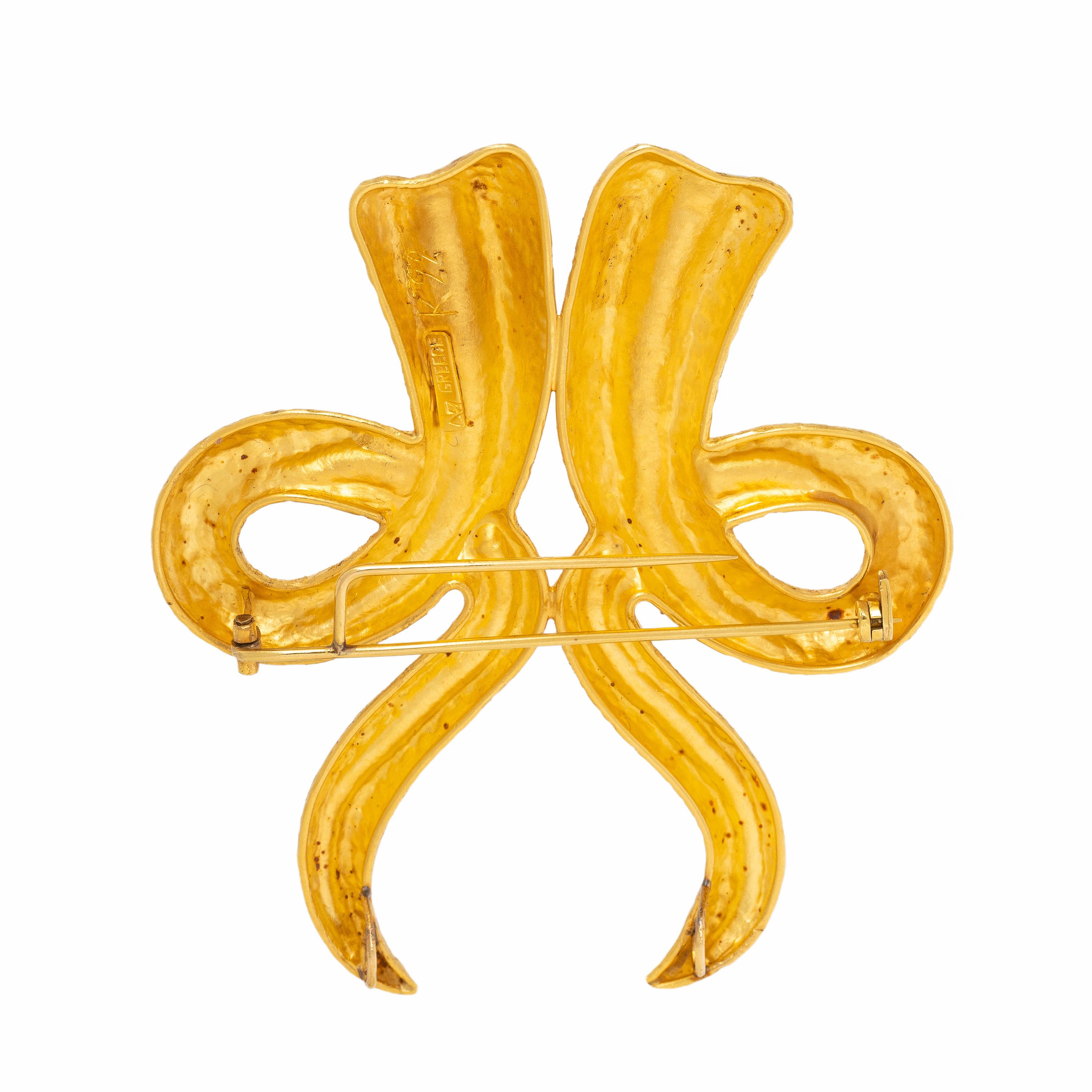 Greek, High Karat Yellow Gold Pendant Brooch
