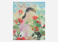 Lê Phổ (French/Vietnamese, 1907-2001), Untitled (Woman with Flowers)