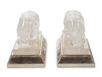 A Pair of Rock Crystal Models of Hippopotami