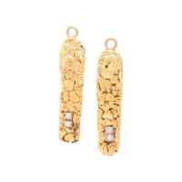 Pair of Yellow Gold and Diamond Pendants