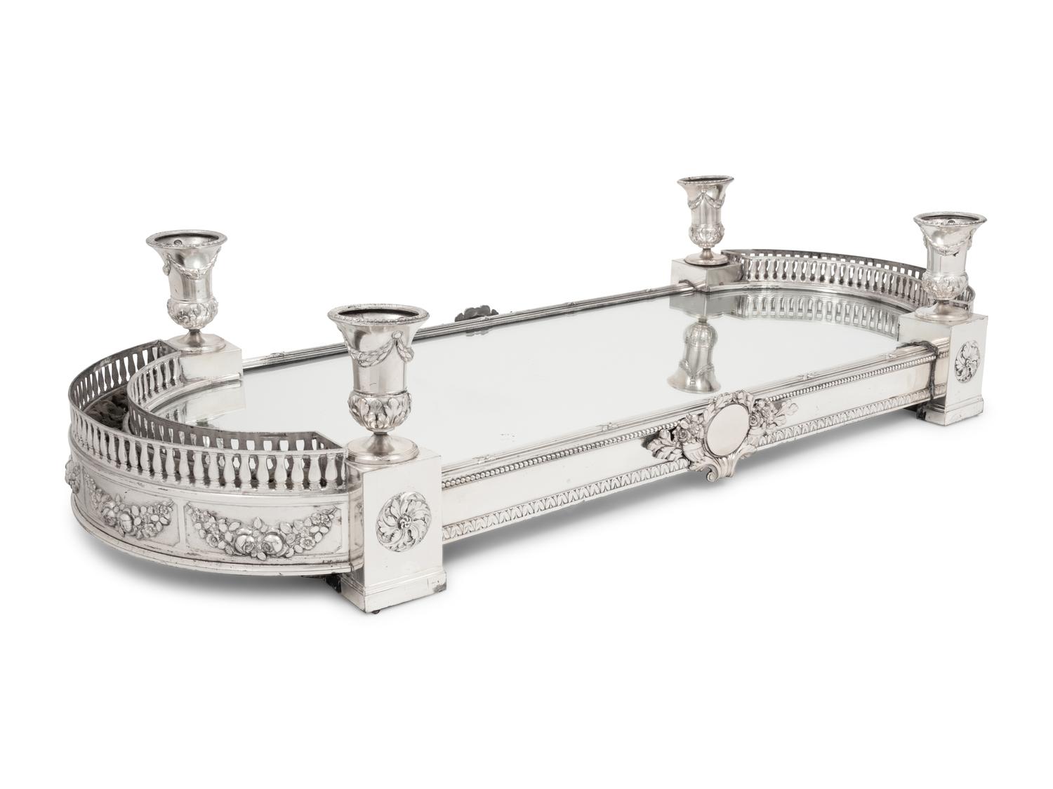 A Continental Silver-Plate Table Plateau