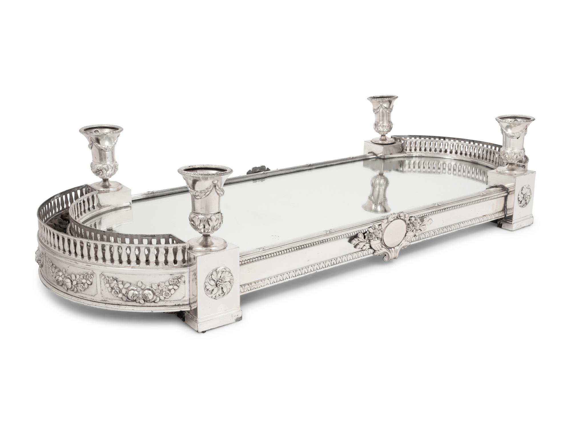 A Continental Silver-Plate Table Plateau