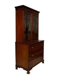 A George III Walnut Secretary Bookcase