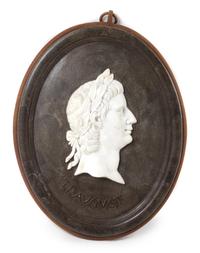 A Set of Four Marble Profile Plaques Height 22 1/2 x width 16 1/2 inches. — AFTER THE ANTIQUE, 20TH CENTURY